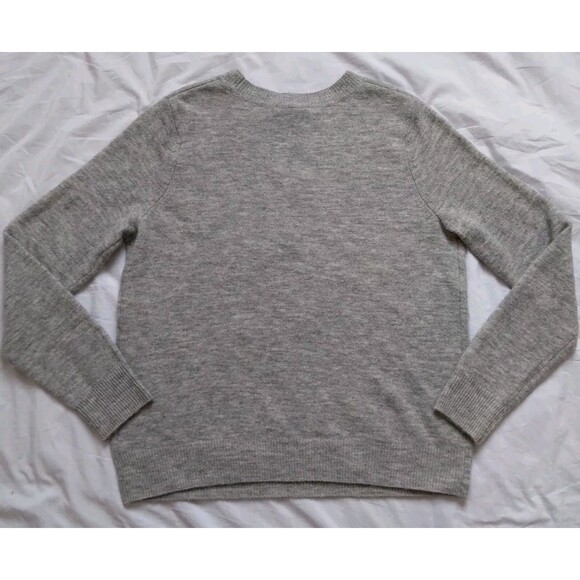 H&M Mistletoe Sweater Beaded Embroidered Holiday Christmas Womens Size Medium - Picture 8 of 10